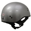 Hot Leathers HLD1050 Glossy Silver Motorcycle DOT Approved Skull Cap Half Helmet Biker
