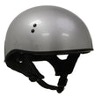Hot Leathers HLD1050 Glossy Silver Motorcycle DOT Approved Skull Cap Half Helmet Biker