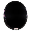 Hot Leathers HLD1052 DOT Skull Cap Half Helmet - Flat Black with Purple Butterfly Design Bikers