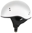 Hot Leathers HLT68 The O.G. Glossy White Motorcycle Skull Cap Half DOT Approved Helmet