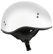 Hot Leathers HLT68 The O.G. Glossy White Motorcycle Skull Cap Half DOT Approved Helmet