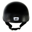 Hot Leathers T72 Black Widow Gloss Black Motorcycle Half Helmet Biker w/ Drop Down Visor