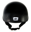 Hot Leathers T72 Black Widow Flat Black Motorcycle Half Helmet Biker w/ Drop Down Visor