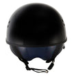 Hot Leathers T72 Black Widow Gloss Black Motorcycle Half Helmet Biker w/ Drop Down Visor