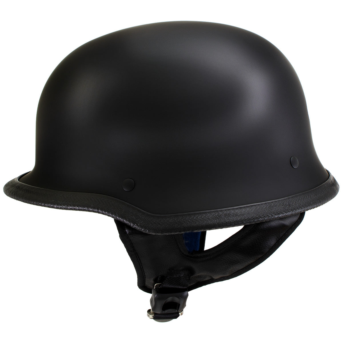 Hot Leathers Gloss Black The Hanz German Style Vintage Motorcycle Half Helmet HLT75 Hot Leathers Gloss Black The Hanz German Style Vintage Motorcycle Half Helmet HLT75