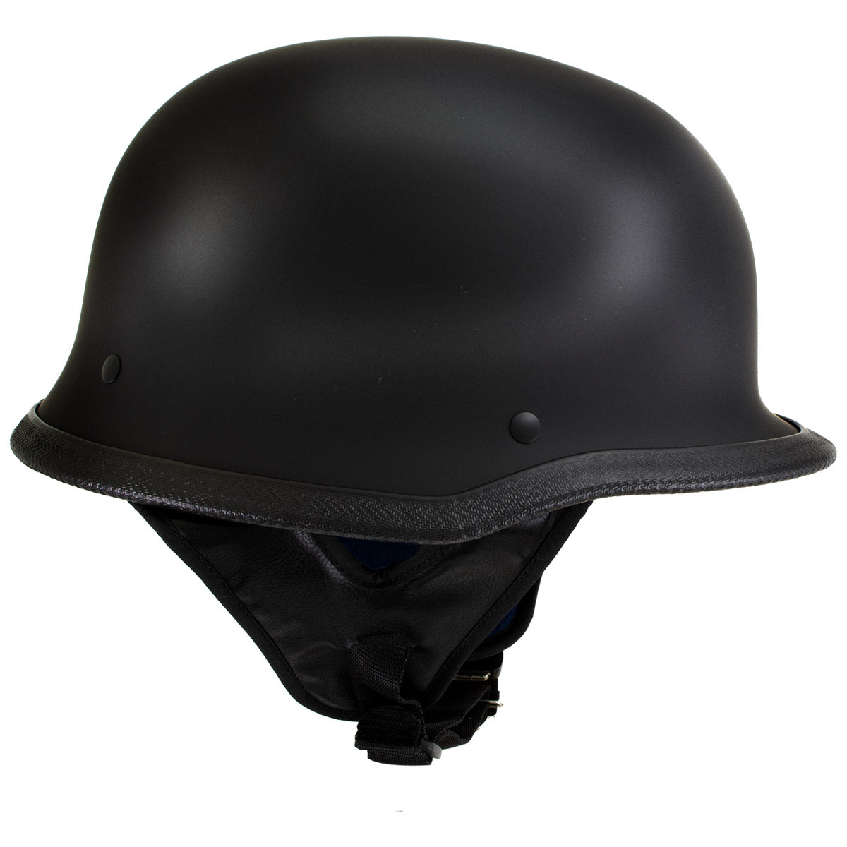 dot german motorcycle helmet that dont look like a mushroom Hot Leathers Gloss Black The Hanz German Style Vintage Motorcycle Half Helmet HLT75