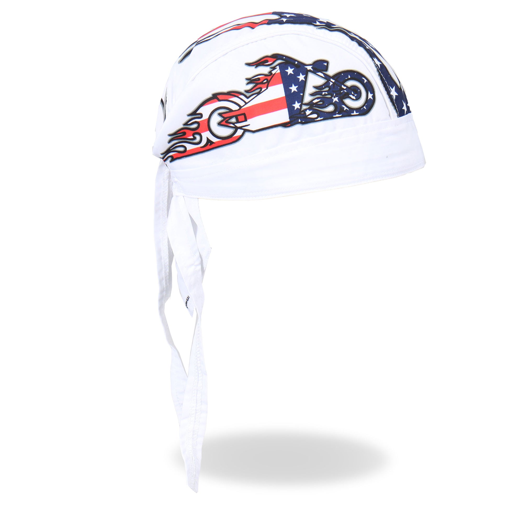 Hot Leathers HWH1043 American Bike Headwrap White