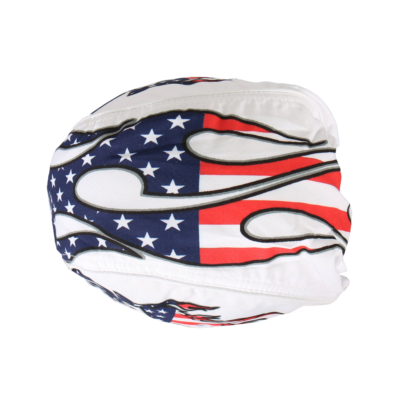 Hot Leathers HWH1043 American Bike Headwrap White