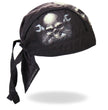 Hot Leathers HWH1054  Skull and Wrench Bones Headwrap