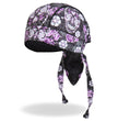 Hot Leathers HWH1078  Sugar Skull Headwrap