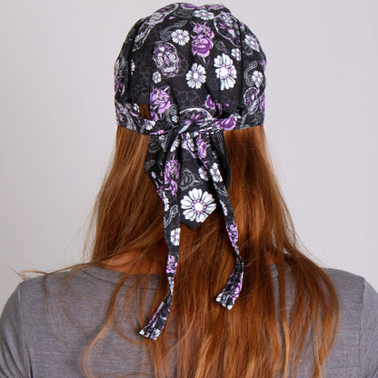 Hot Leathers HWH1078  Sugar Skull Headwrap