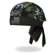 Hot Leathers HWH1094 Camo 2nd Amendment  Homeland Security Skull Headwrap