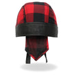 Hot Leathers HWH1108 Red Buffalo Plaid Headwrap