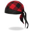 Hot Leathers HWH1108 Red Buffalo Plaid Headwrap