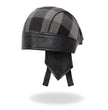 Hot Leathers HWH1110 Gray Buffalo Plaid Headwrap