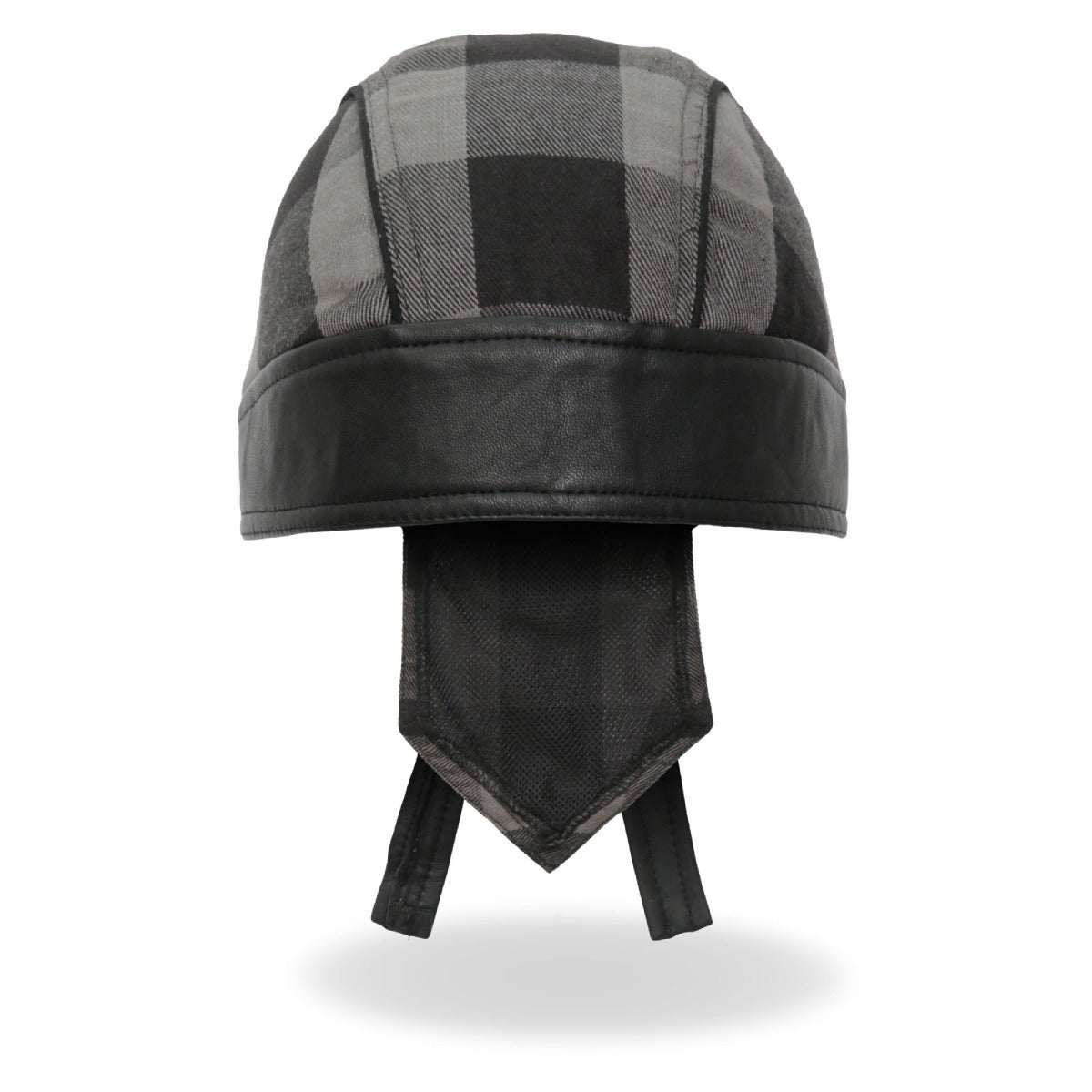 Hot Leathers HWH1110 Gray Buffalo Plaid Headwrap