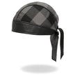 Hot Leathers HWH1110 Gray Buffalo Plaid Headwrap