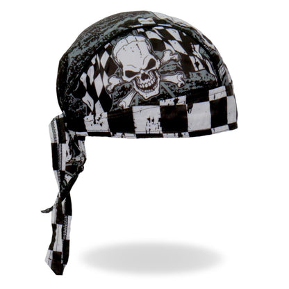 Hot Leathers HWH1115 Checkered Flags Headwrap