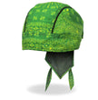 Hot Leathers HWH1116 Green Paisley Headwrap