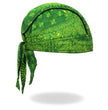 Hot Leathers HWH1116 Green Paisley Headwrap
