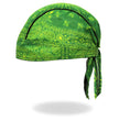 Hot Leathers HWH1116 Green Paisley Headwrap
