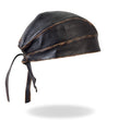 Hot Leathers HWL1008 Brown Rub-Off Seam Leather Headwrap
