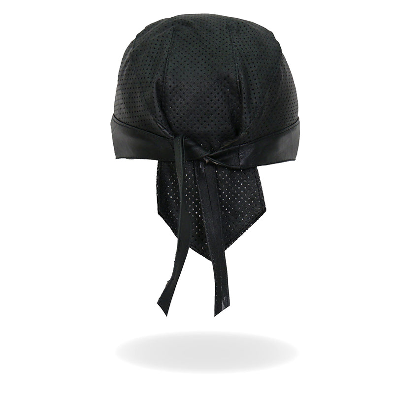 Hot Leathers HWL1010 Black Perforated Leather Headwrap