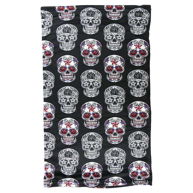 Hot Leathers HWN2018 Sugar Skulls Neck Gaiter Mask