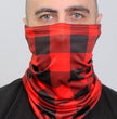 Hot Leathers HWN2022 Red & Black Plaid Neck Gaiter