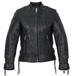Hot Leathers JKL1025 Ladies Lace Up Sleeves Leather Jacket
