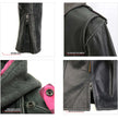 Hot Leathers JKL1033 Ladies Black Leather Jacket with Removable Hoodie