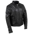 Milwaukee Leather USA MADE MLJKL5001 Women's Black Foxy Premium Motorcycle Leather Jacket with Vents