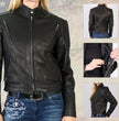 Hot Leathers JKL5001 USA Made Women's 'Foxy' Black Premium Leather Jacket with Vents