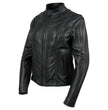 Hot Leathers JKL5002 USA Made Women's 'Pristine' Black Premium Motorcycle Leather Jacket
