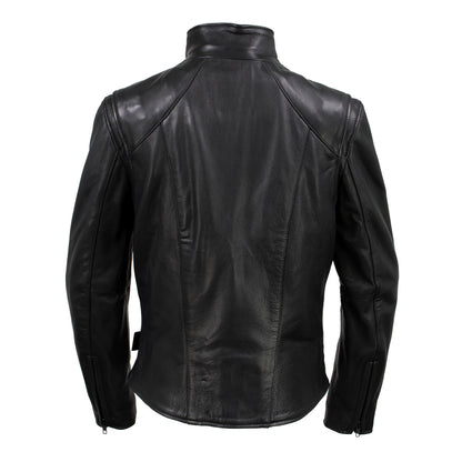 Milwaukee Leather USA MADE MLJKL5003 Women's Black 'Serene' Clean Cut Premium Motorcycle Leather Jacket