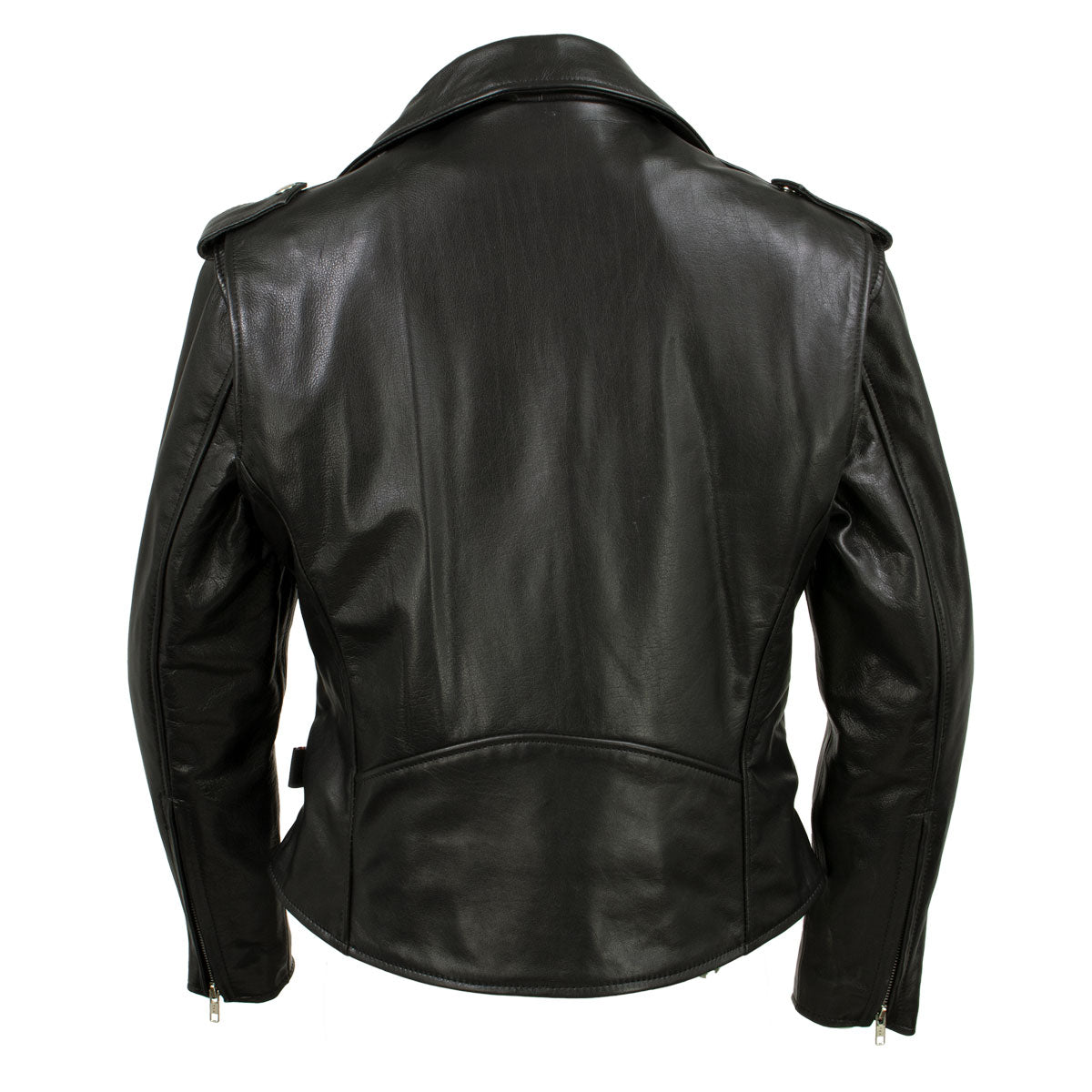 Hot Leathers JKL5004 USA Made Womens 'The Flaunt' Premium Black Classic Motorcycle Style Leather Jacket