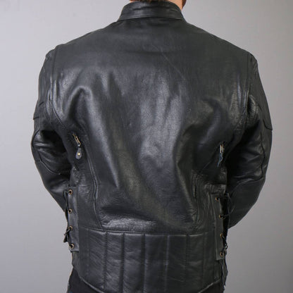 Hot Leathers Men's Premium Leather Vented Motorcycle Biker Jacket JKM1010