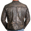 Hot Leathers JKM1019 Men's Distressed Brown Leather Jacket with Inside Storage Pockets