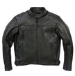 Hot Leathers JKM1021 Men's Black Leather Vented Scooter Jacket with Conceal and Carry Pockets