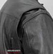 Hot Leathers JKM1021 Men's Black Leather Vented Scooter Jacket with Conceal and Carry Pockets