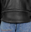Hot Leathers JKM1021 Men's Black Leather Vented Scooter Jacket with Conceal and Carry Pockets