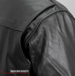 Hot Leathers JKM1022 Mens Motorcycle Leather Jacket with Concealed Carry Pocket