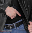 Hot Leathers JKM1022 Mens Motorcycle Leather Jacket with Concealed Carry Pocket