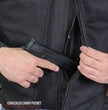 Hot Leathers JKM1024 Men’s Black All Weather Armored Nylon Jacket with Concealed Carry Pocket