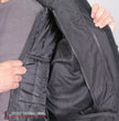 Hot Leathers JKM1024 Men’s Black All Weather Armored Nylon Jacket with Concealed Carry Pocket