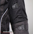 Hot Leathers JKM1025 Men’s Black Armored  Nylon Mesh Jacket with Reflective Piping and Concealed Carry Pocket