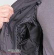 Hot Leathers JKM1025 Men’s Black Armored  Nylon Mesh Jacket with Reflective Piping and Concealed Carry Pocket