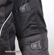 Hot Leathers JKM1025 Men’s Black Armored  Nylon Mesh Jacket with Reflective Piping and Concealed Carry Pocket