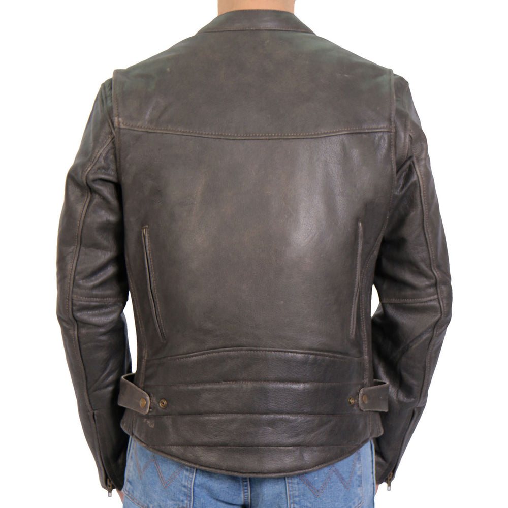 Hot Leathers JKM1029 Men’s Distress Brown ‘Carry and Conceal’ Leather Jacket