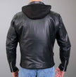 Hot Leathers JKM1030 Men’s Black ‘Carry and Conceal’ Leather Jacket with Flannel Lined Hood